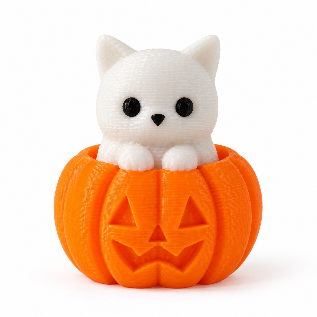 Pumpkin kitten Halloween topper